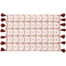 Tapete Semicirculos 60x90cm Cru Tapete Semicirculos 60x90cm Cru