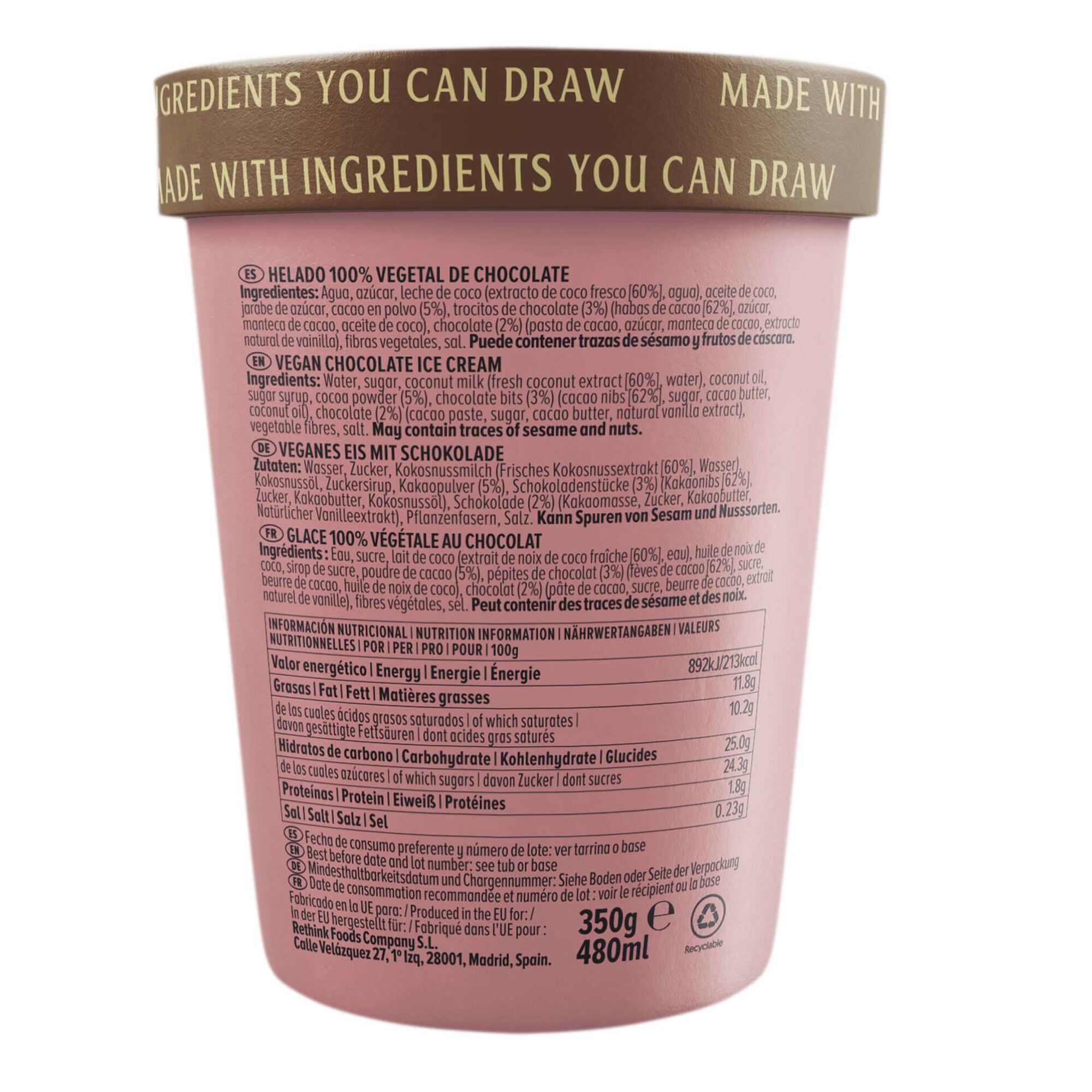 Gelado Double Chocolate Vegan sem Glúten Gelado Double Chocolate Vegan sem Glúten