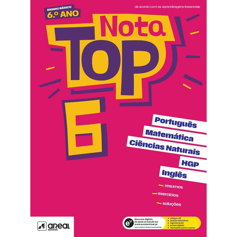 Nota Top 6 - 6.º Ano de Areal Editores