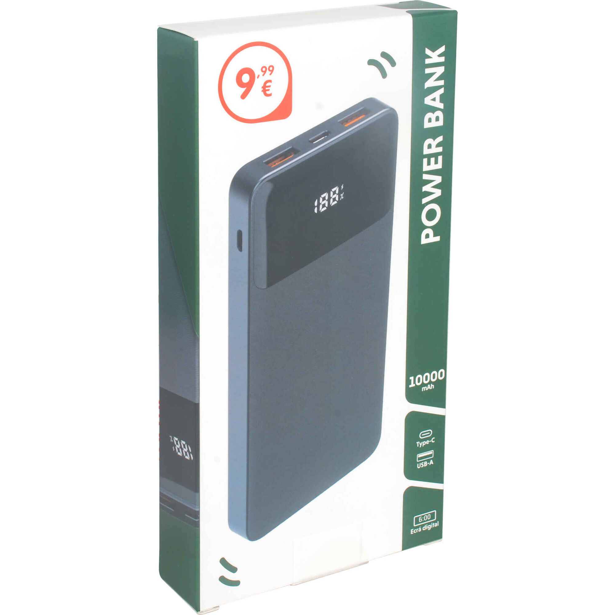 Powerbank Preta 10000 mAh