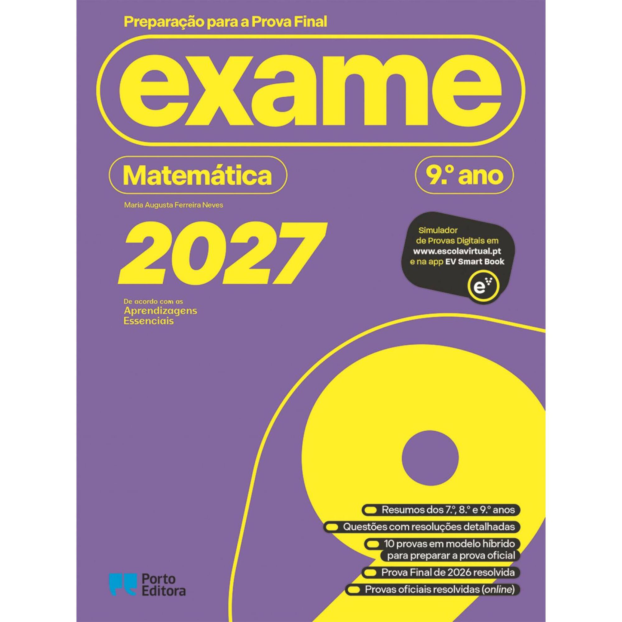 Prepara&ccedil;&atilde;o para a Prova Final 2027 - Matem&aacute;tica - 9.&ordm; Ano de Maria Augusta Ferreira Neves