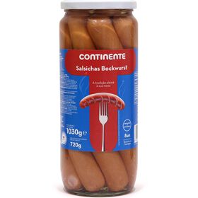 Salsichas Bockwurst Frasco 8 un sem Glúten