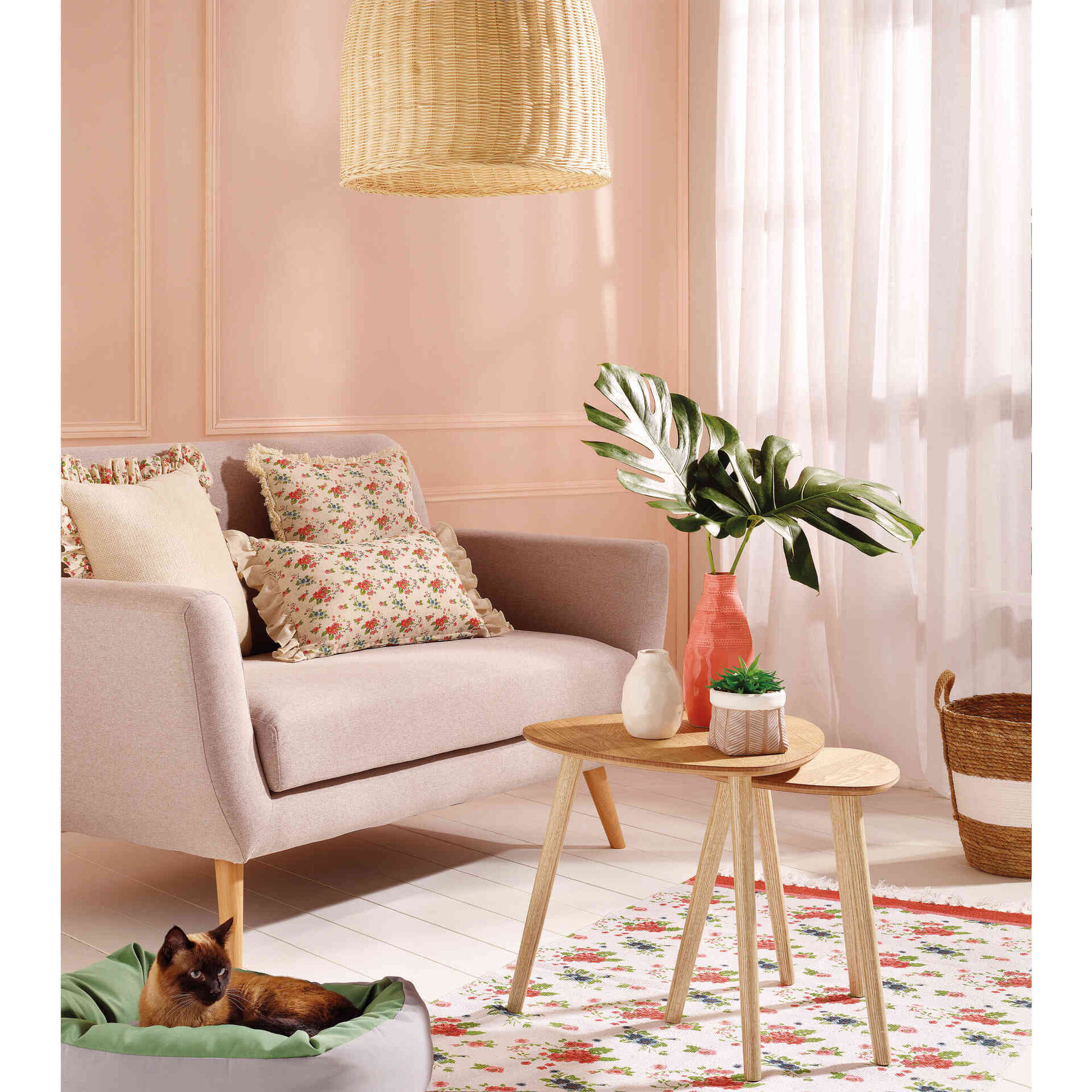 Conjunto 2 Mesas Apoio Madeira Houston