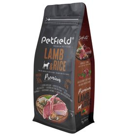 Ra&ccedil;&atilde;o para C&atilde;o Adulto Premium Borrego e Arroz Petfield