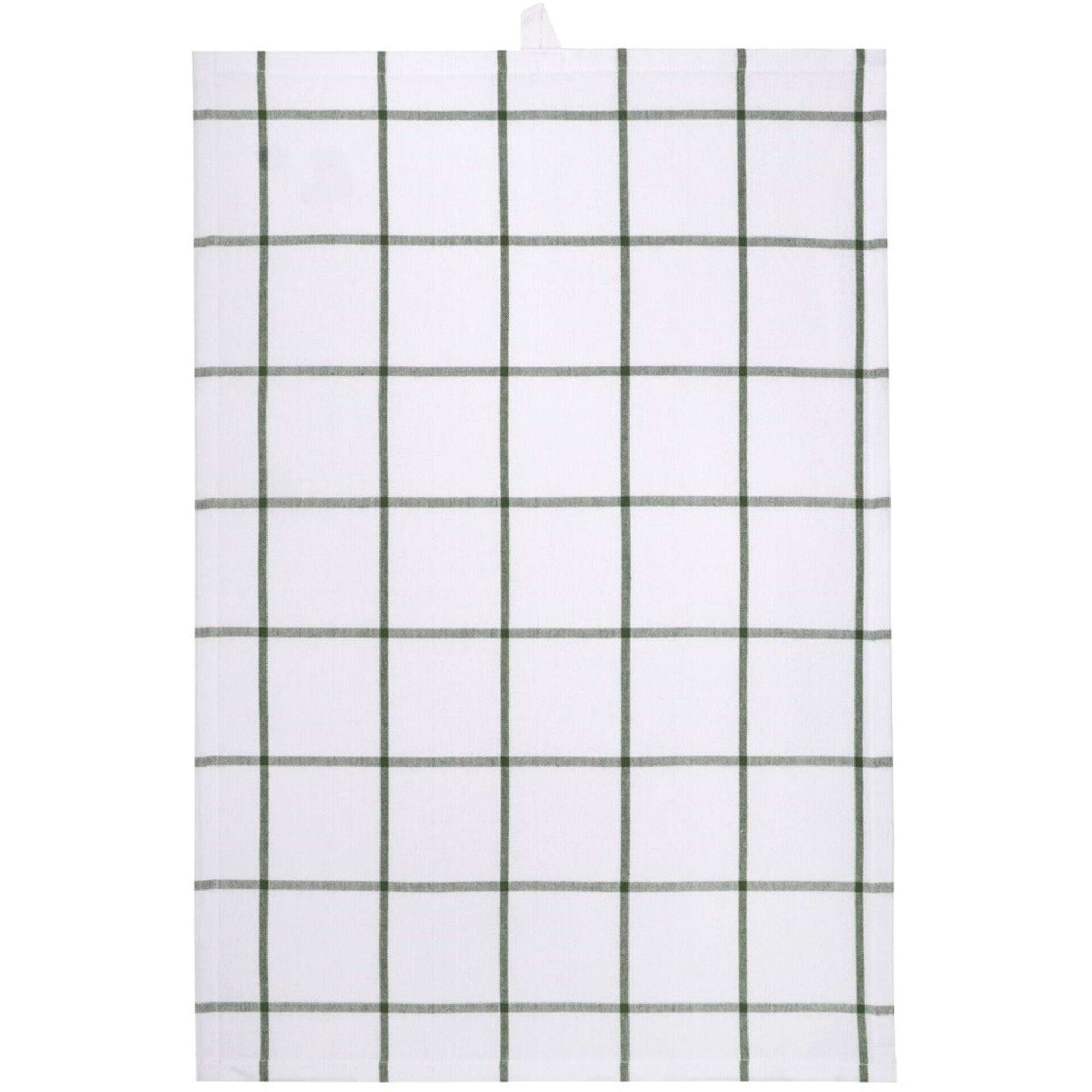 Conjunto 3 Panos Cozinha Algod&atilde;o Reciclado 40x60cm Verde Kasa