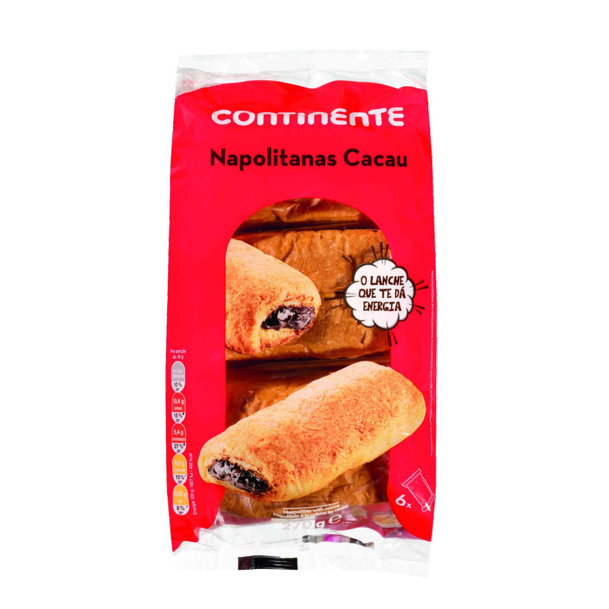 Napolitanas de Cacau