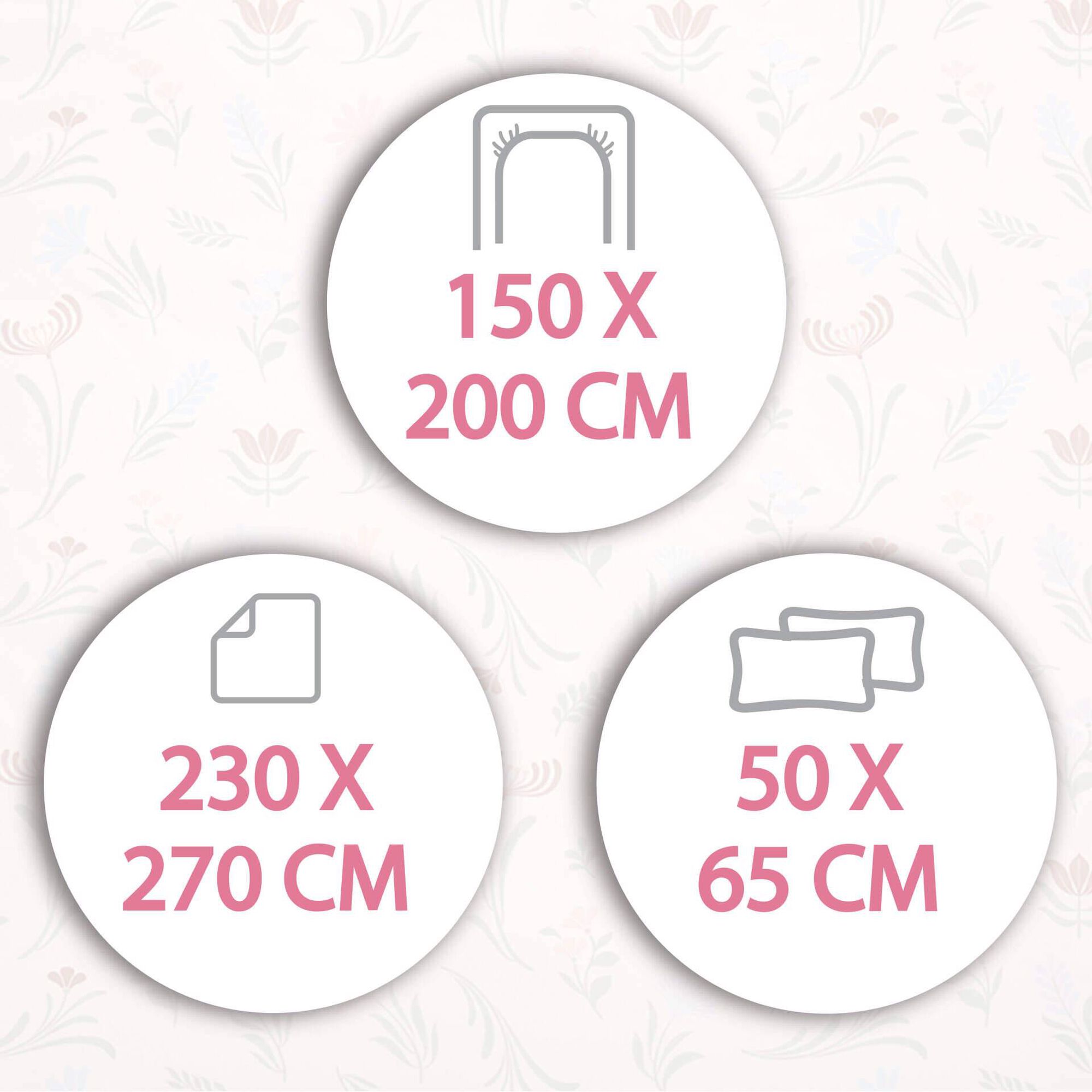 Conjunto Lençóis Coral Flores Plantópia