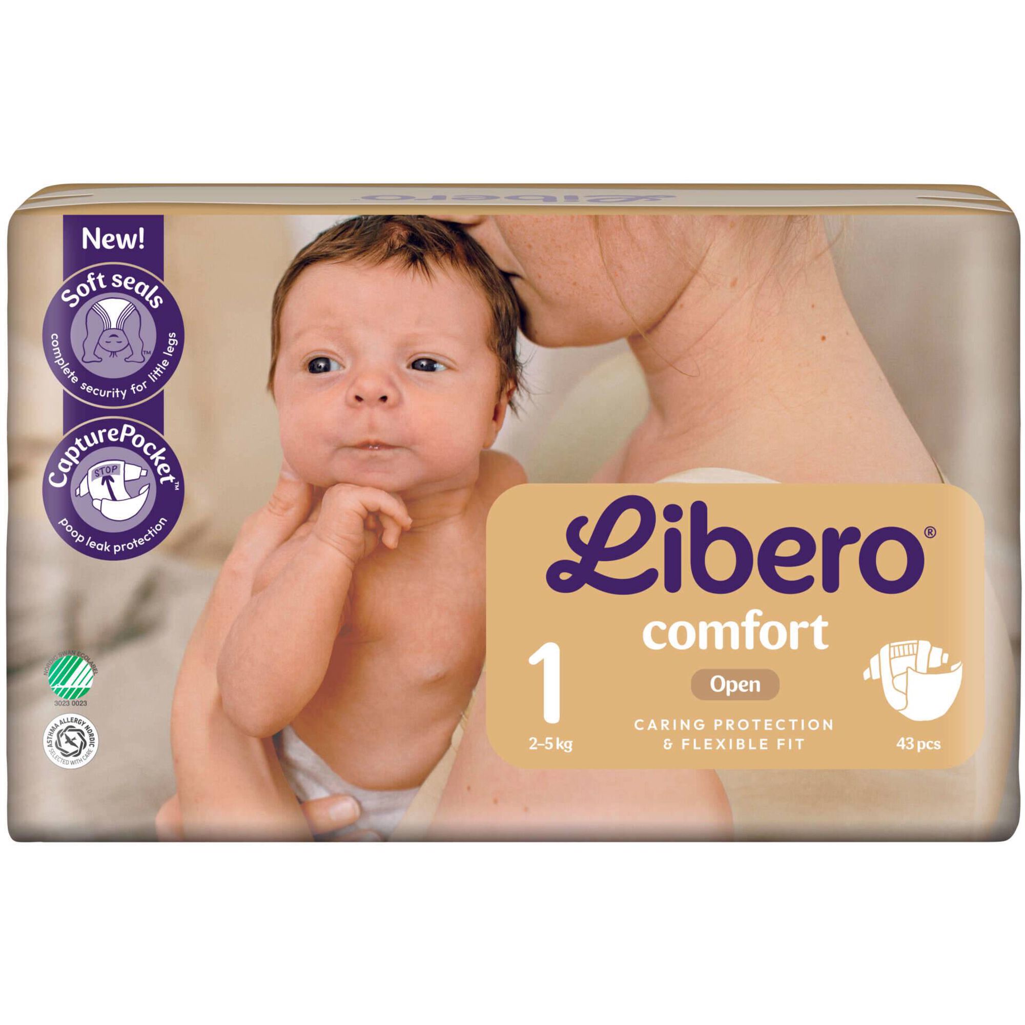 Fraldas Comfort 2-5 Kg T1 Libero