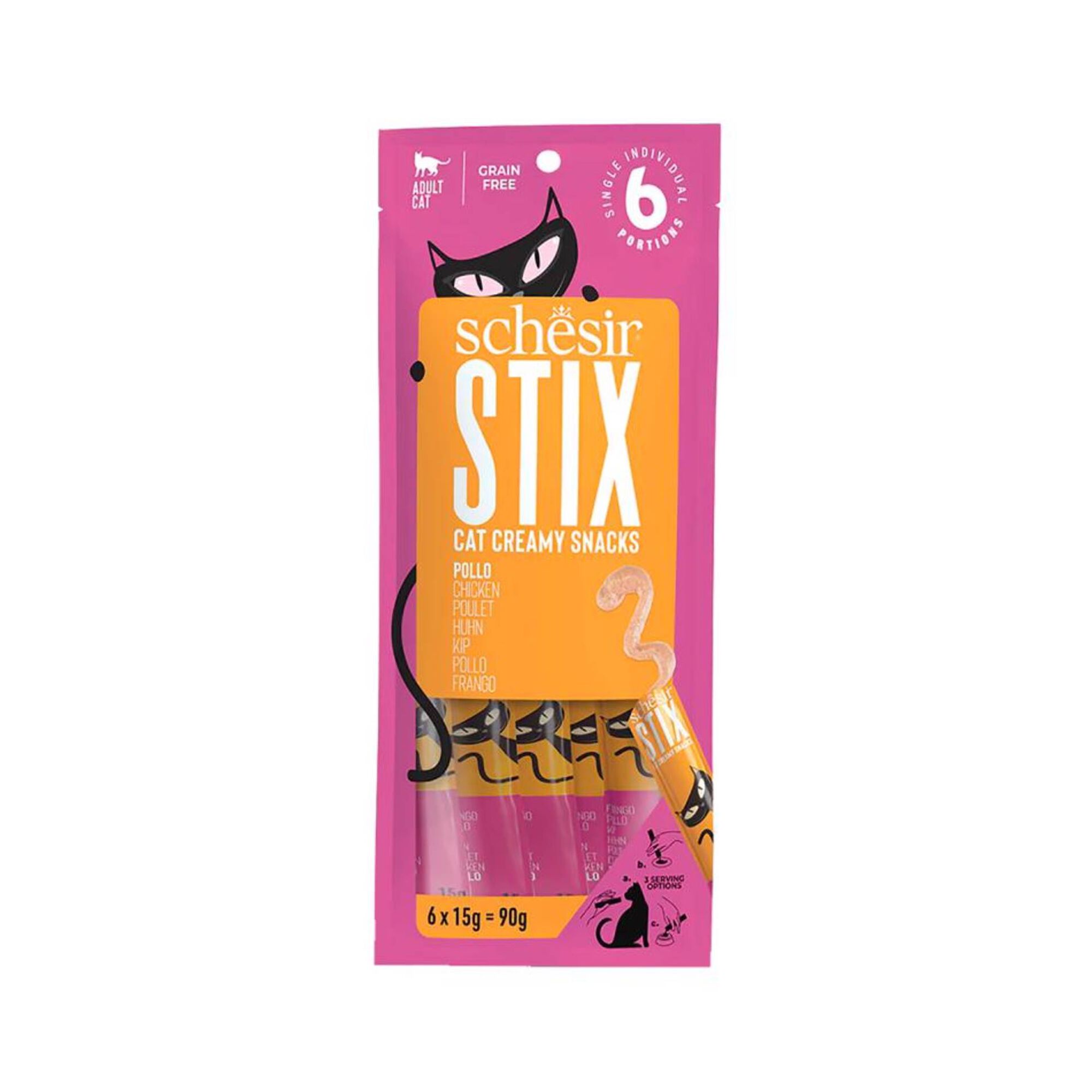 Pur&eacute; para Gato Stix Frango Schesir