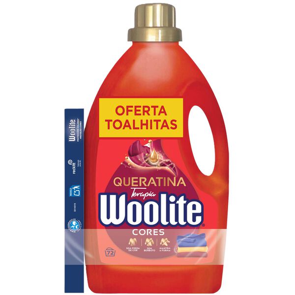 Detergente Máquina Roupa Líquido Cores + Oferta Toalhitas Woolite