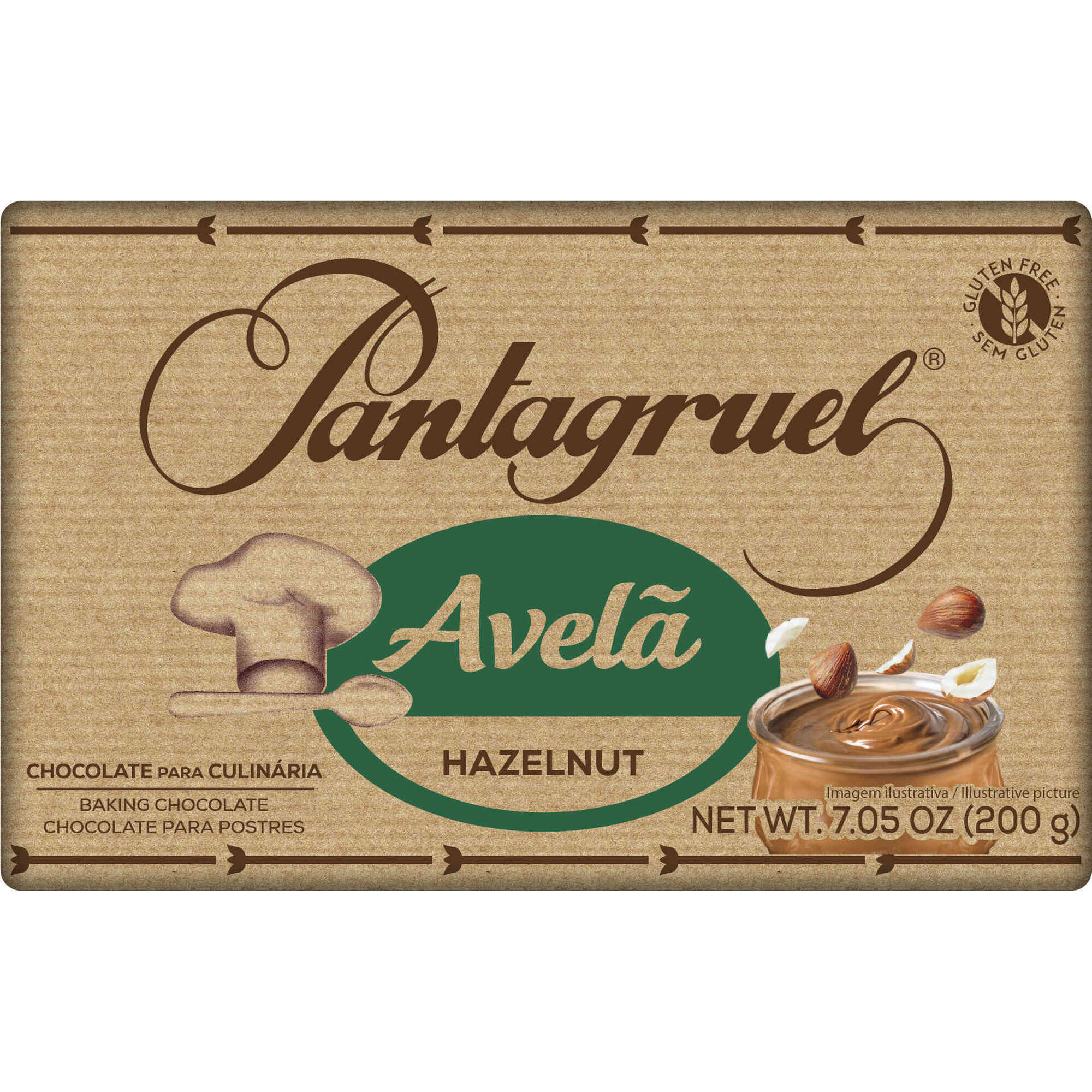 Tablete de Chocolate Culinária Avelã sem Glúten