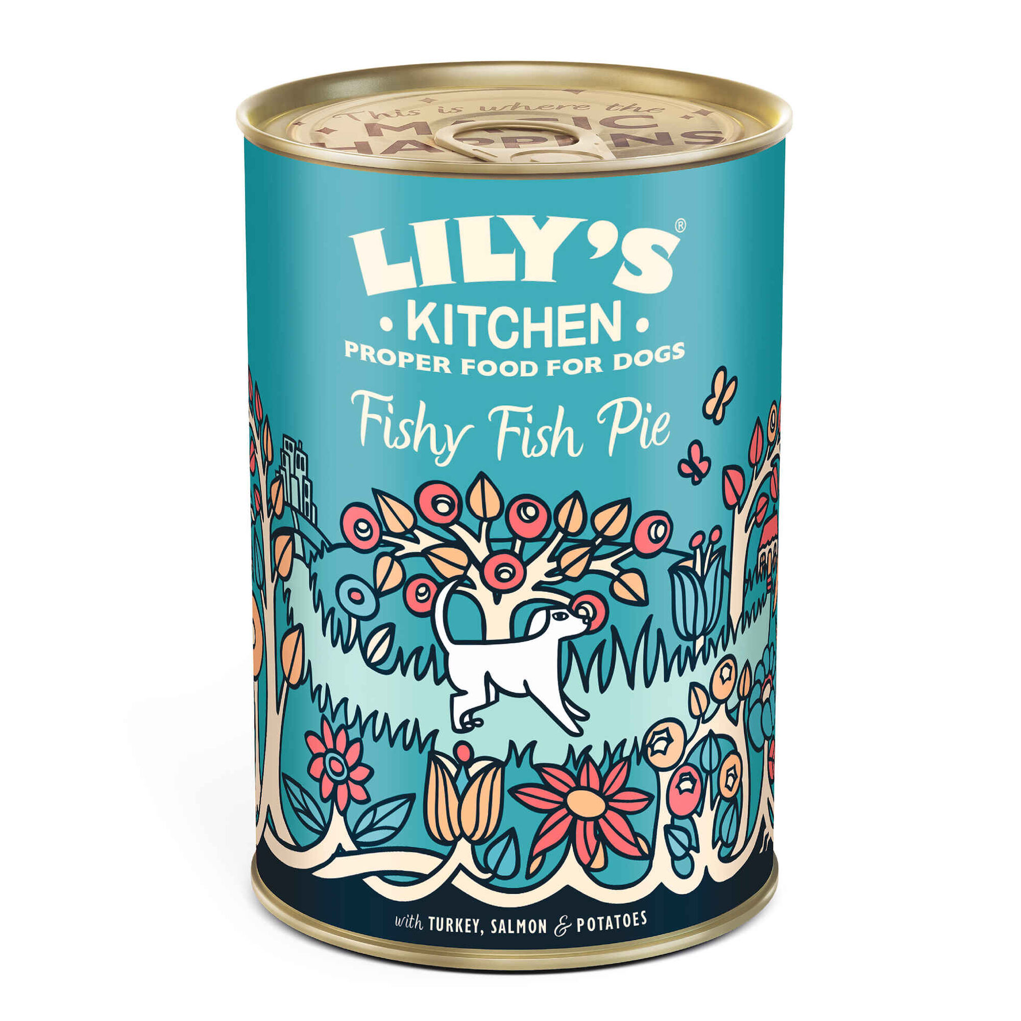 Comida H&uacute;mida para C&atilde;o Adulto Peru, Salm&atilde;o e Arenque Lily's Kitchen