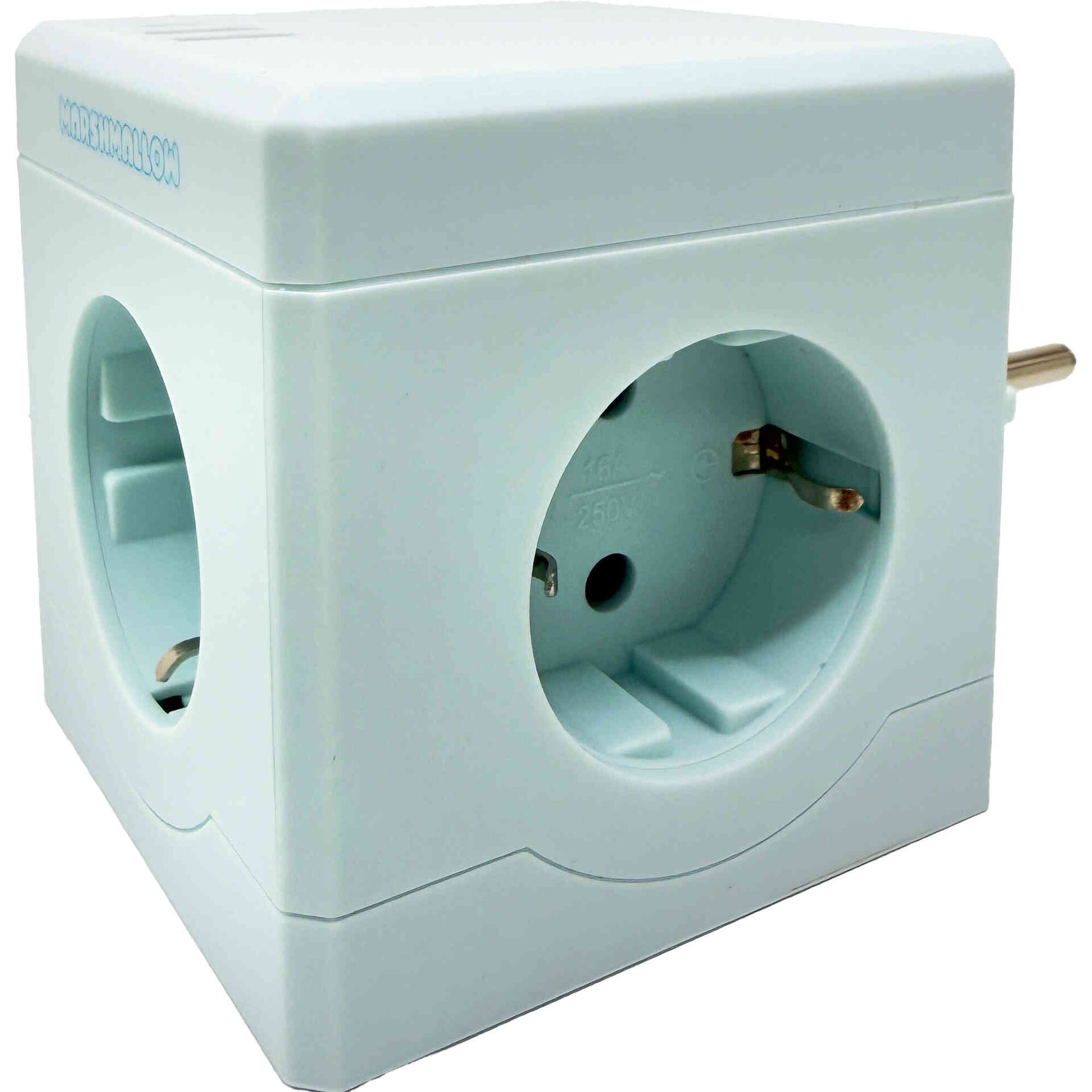 Ficha com 3 Tomadas, 1 USB e 1 Type C Verde