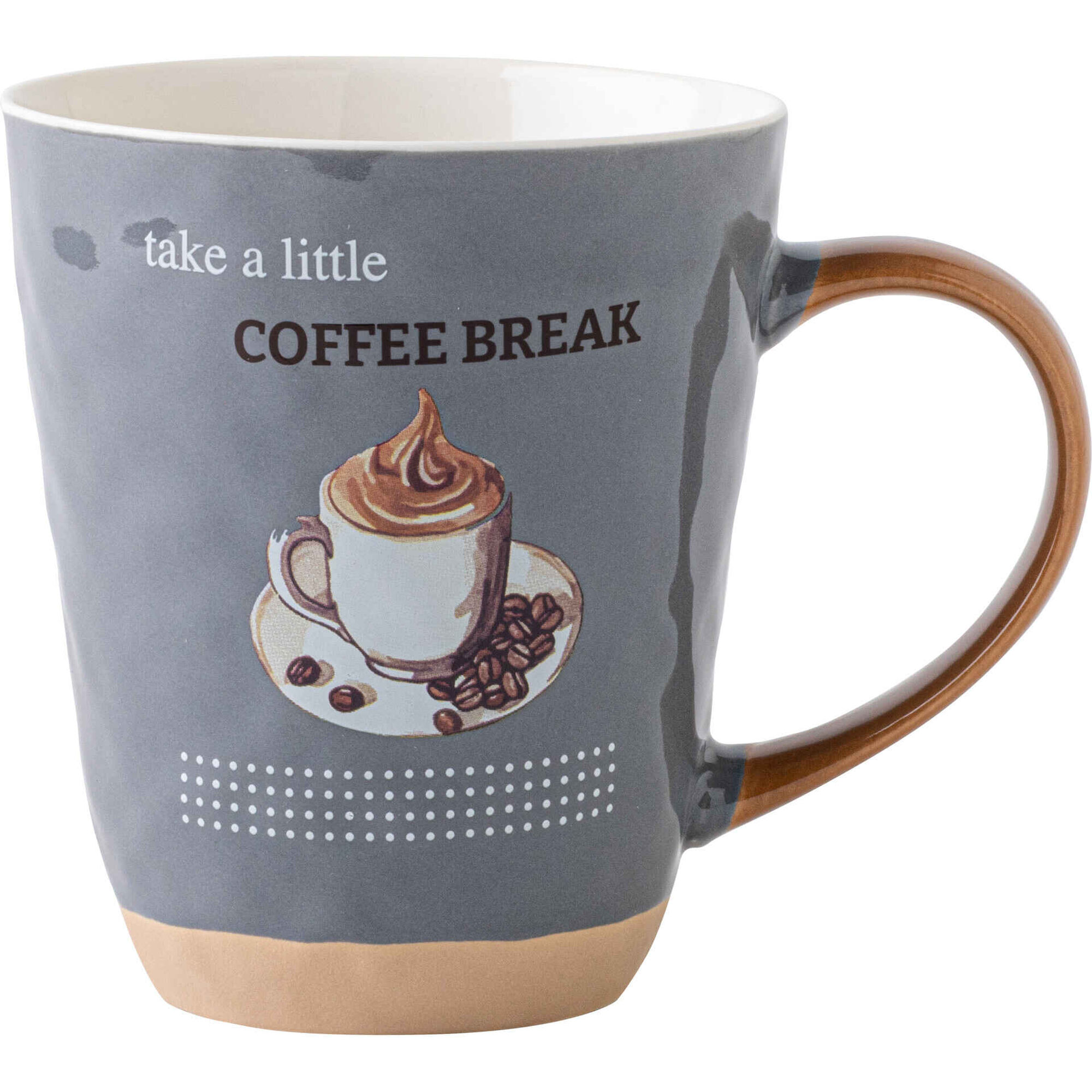 Caneca 480ml Coffee Break Cinza Kasa