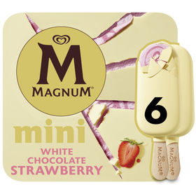 Gelado Mini Chocolate Branco e Morango Magnum