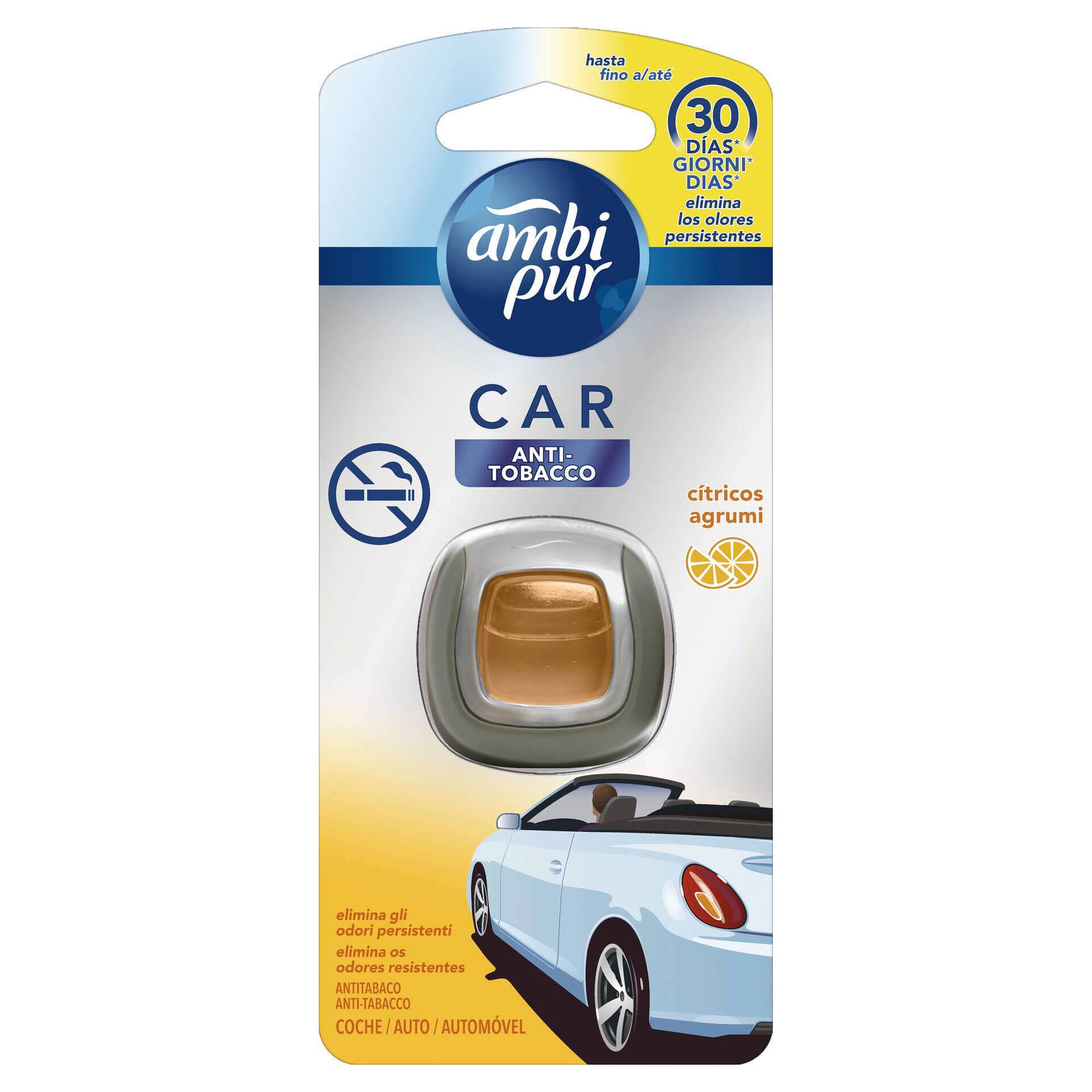 Ambientador Auto Encaixar Anti-Tabaco Citrinos