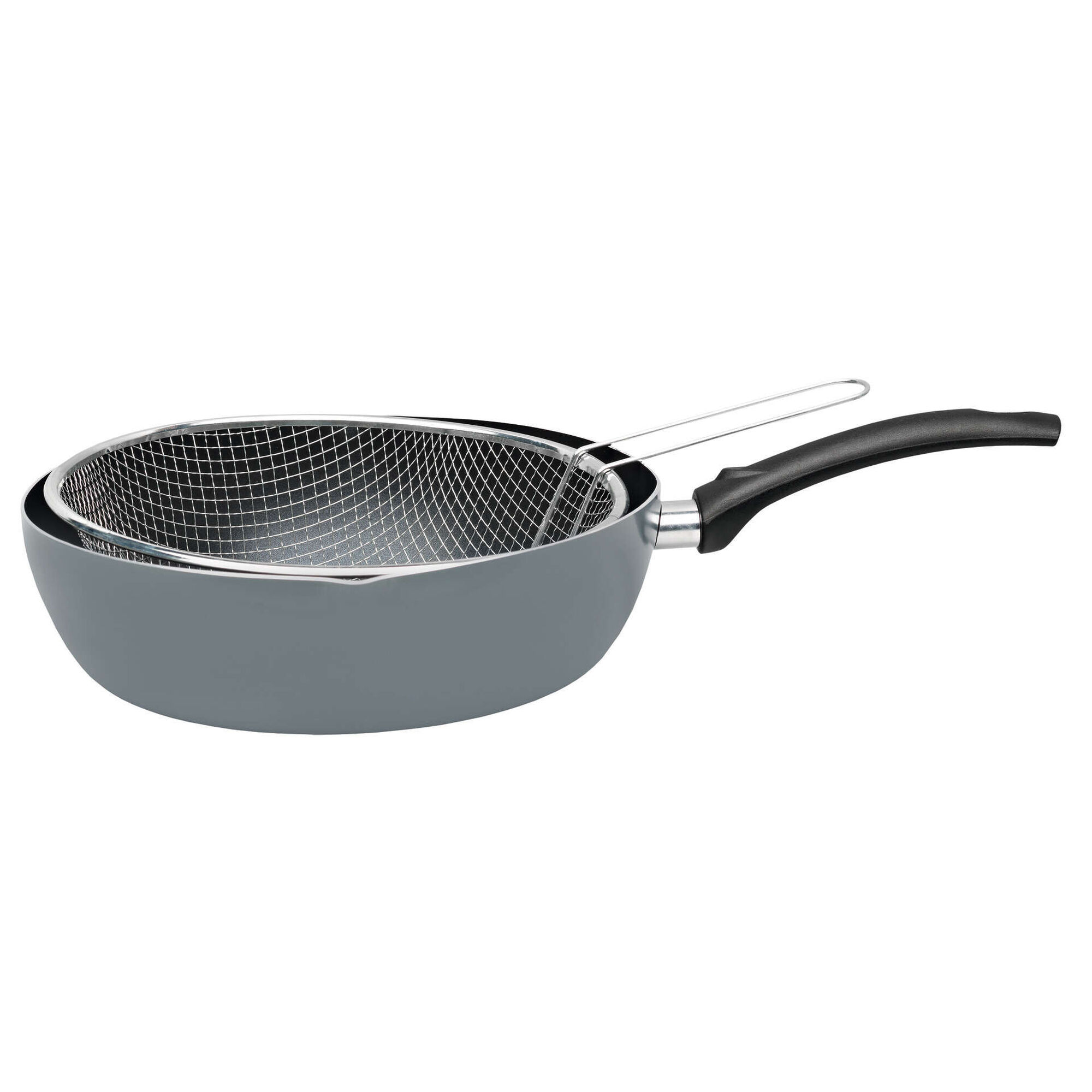 Wok Antiaderente Alumínio com Cesto 28cm Oriente Wok Antiaderente Alumínio com Cesto 28cm Oriente