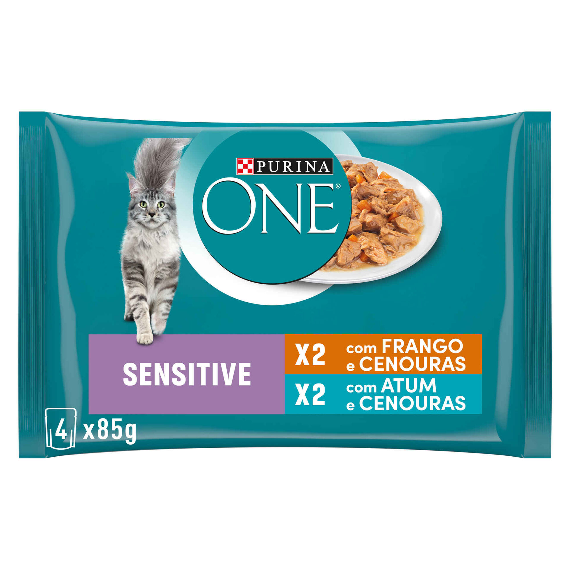 Comida Húmida para Gato Adulto Sensitive Frango e Atum