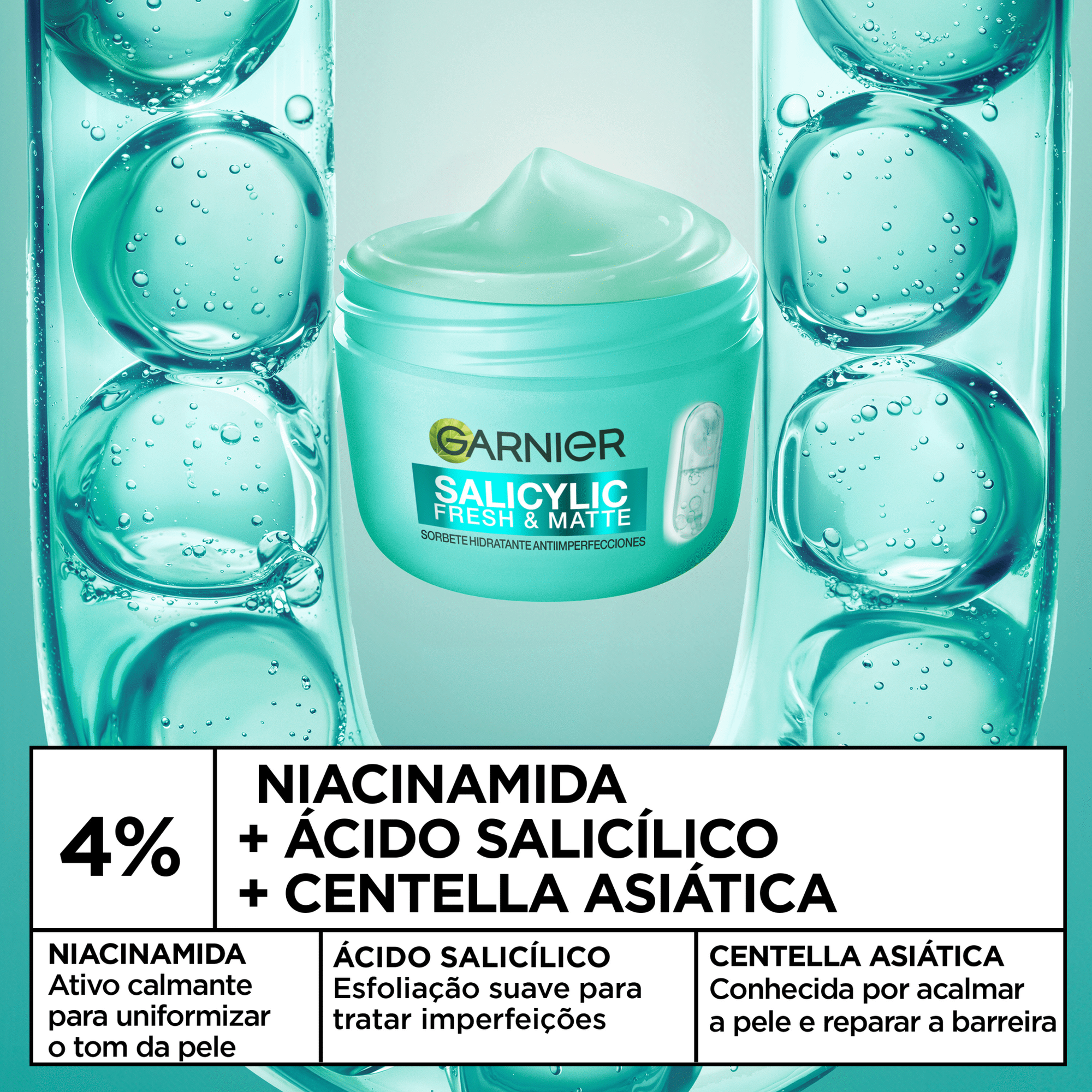 Creme de Rosto Dia Sorvete Fresh&Matte Salicylic Garnier