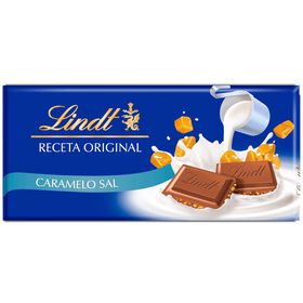 Tablete de Chocolate de Leite Receta Original Caramelo Salgado Lindt