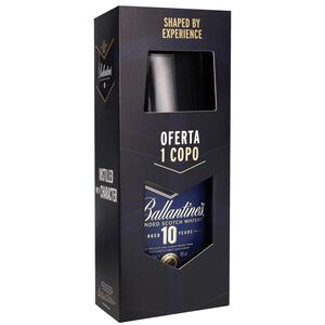 Whisky Scotch Ballantine's 10 Anos com Copo