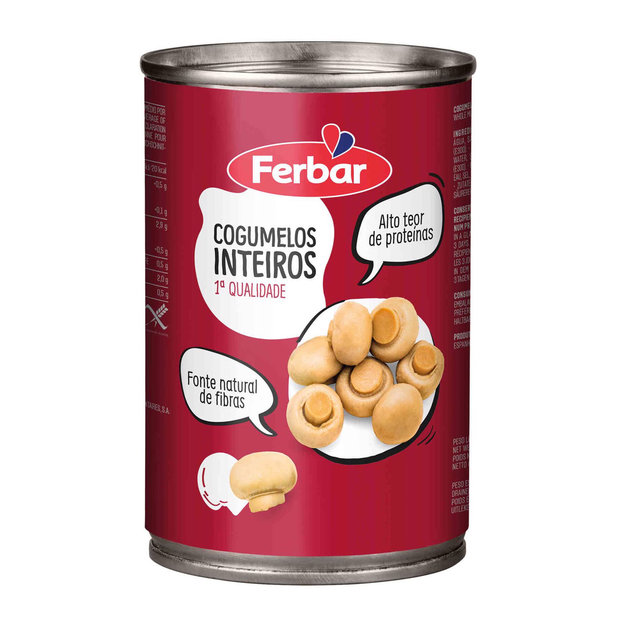 Cogumelos Inteiros sem Glúten