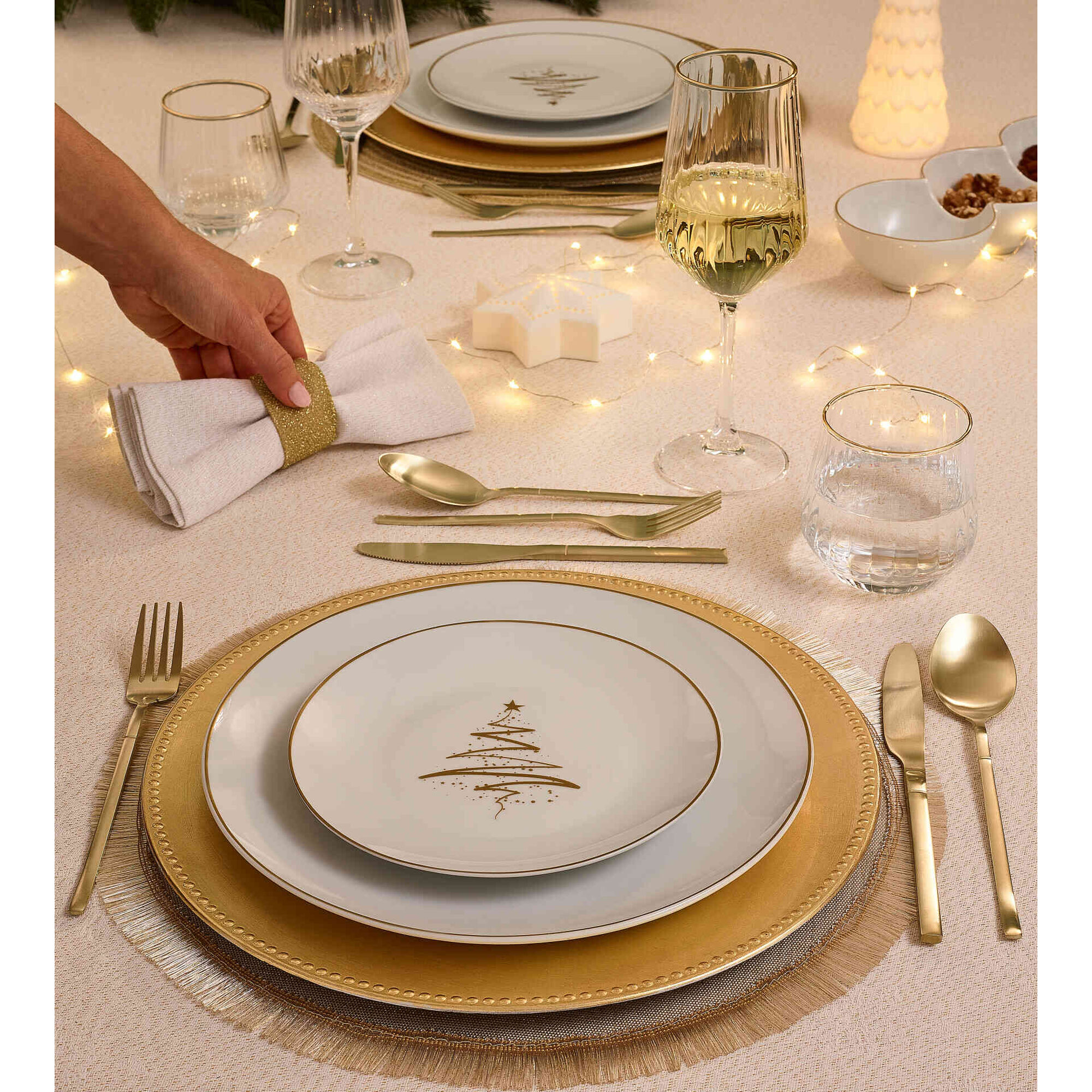 Serviço Mesa Tree Dourado 6 Pessoas Serviço Mesa Tree Dourado 6 Pessoas