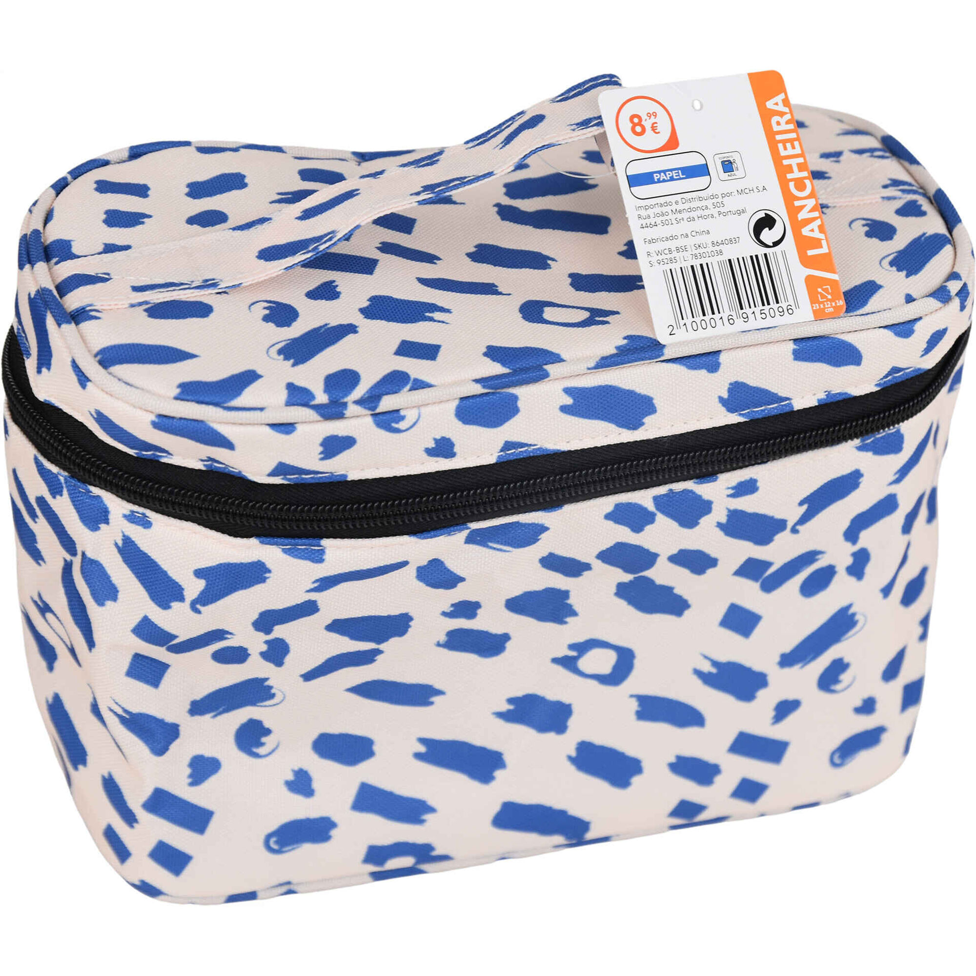 Lancheira Padr&atilde;o Azul Bazar&atilde;o