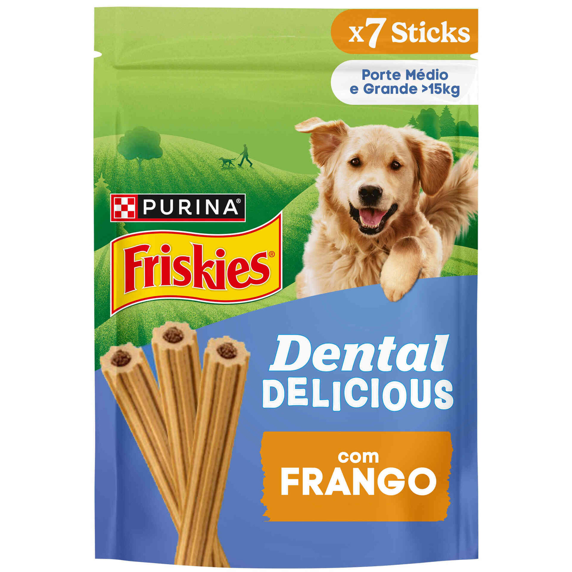 Snack para C&atilde;o Adulto Mini Dental Delicious Frango
