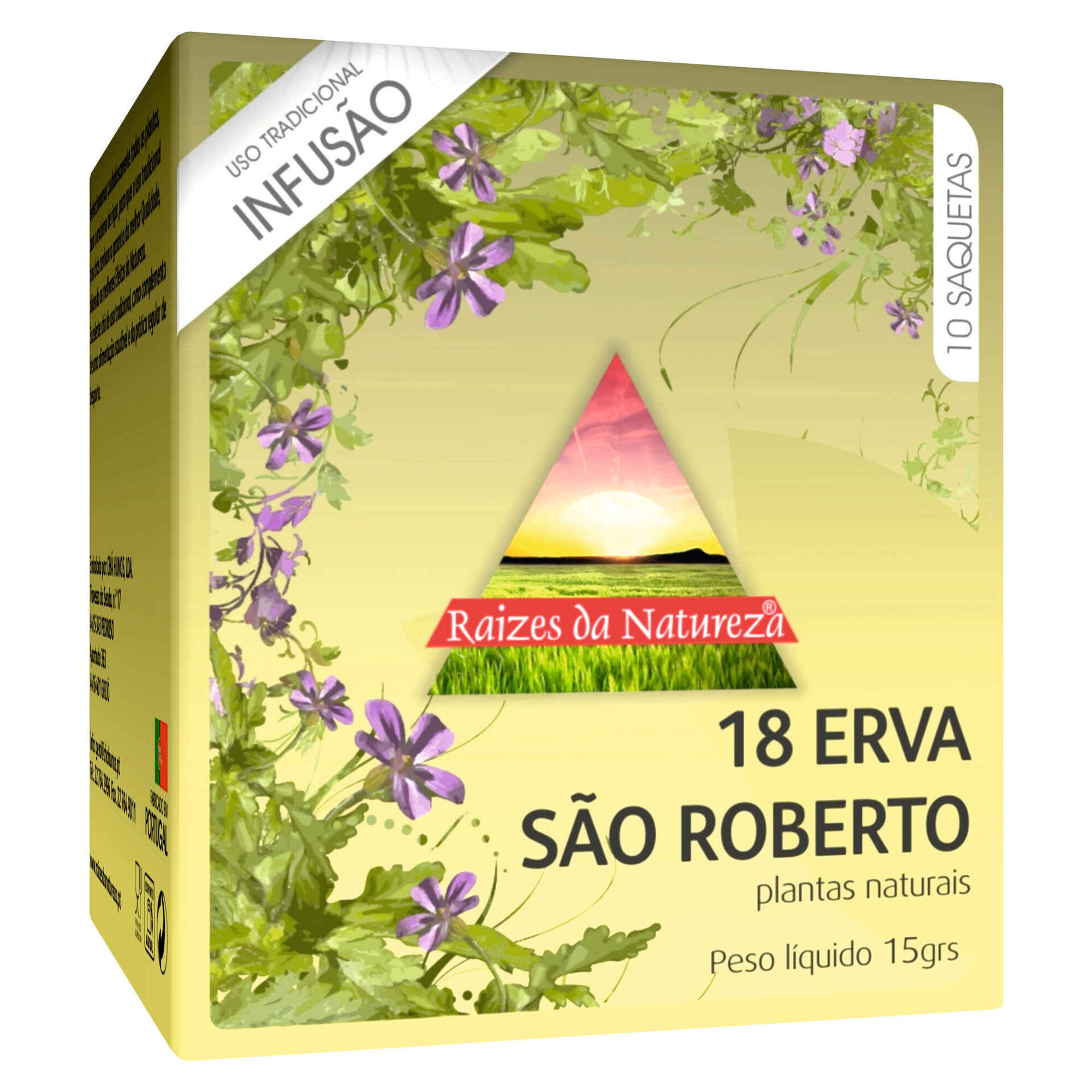 Infusão Nº18 Erva São Roberto Saquetas