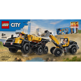 LEGO City - Cami&atilde;o Basculante e Empilhadora Frontal - 60494