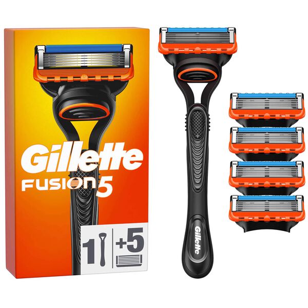 Máquina de Barbear com 5 Recargas Gillette Fusion