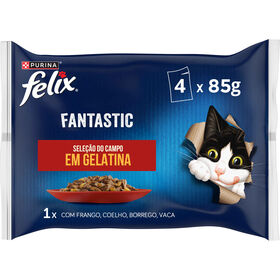Comida Húmida para Gato Fantastic Saborosa Seleção em Gelatina