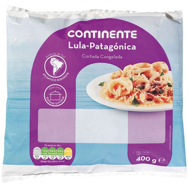 Lula da Patagónia Cortada Congelada Continente