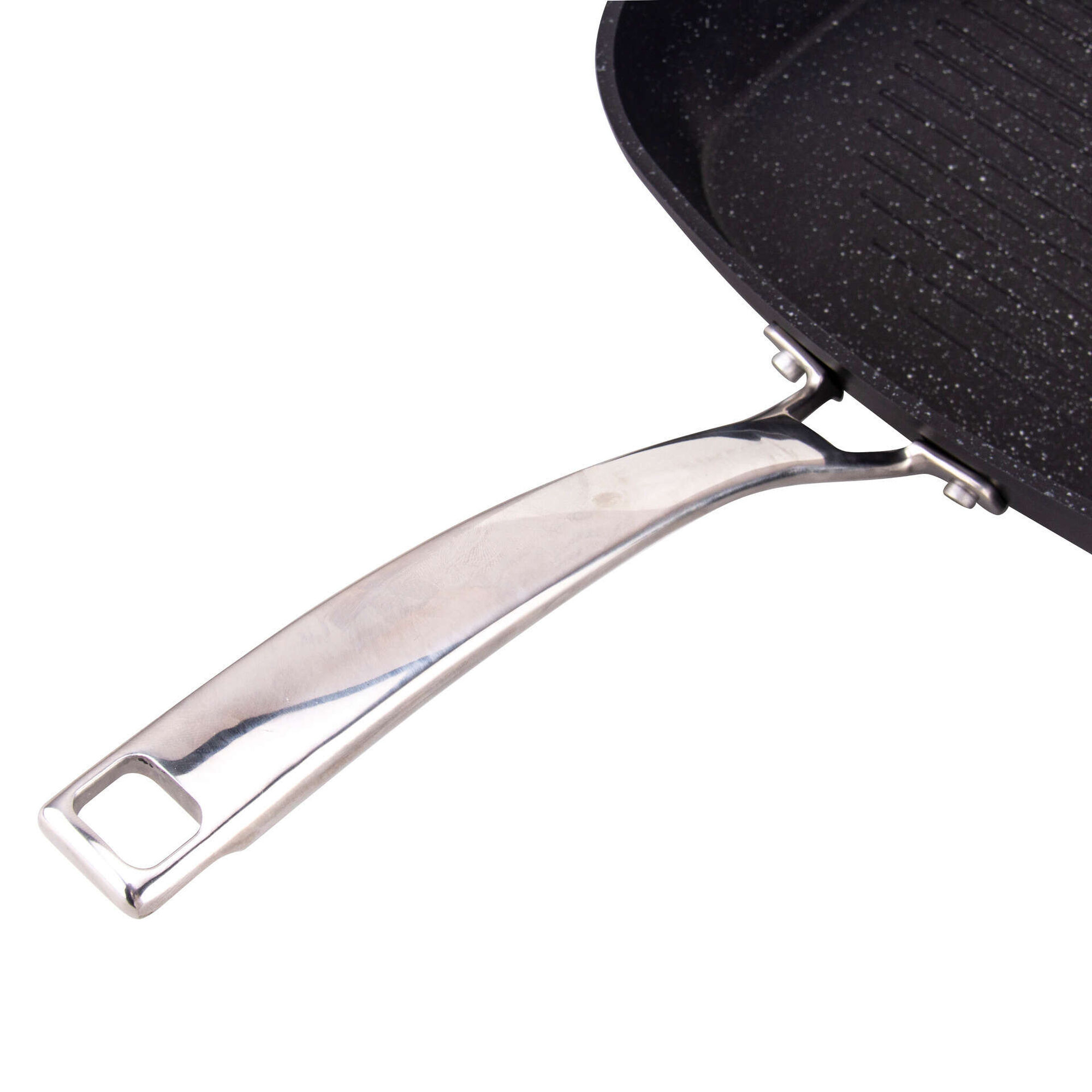 Grelhador Antiaderente Alumínio 28x28cm Platina Indução Total Grelhador Antiaderente Alumínio 28x28cm Platina Indução Total