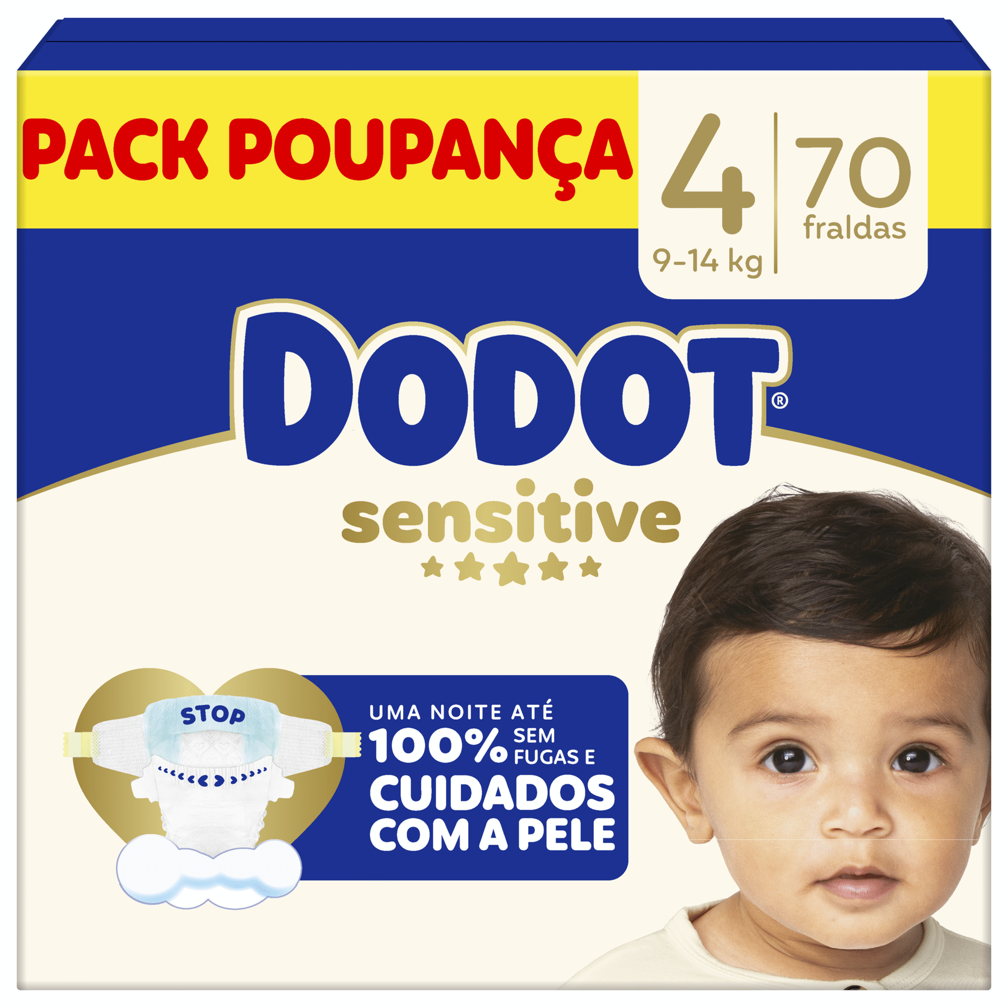 Fraldas Sensitive T4 9-14kg Dodot