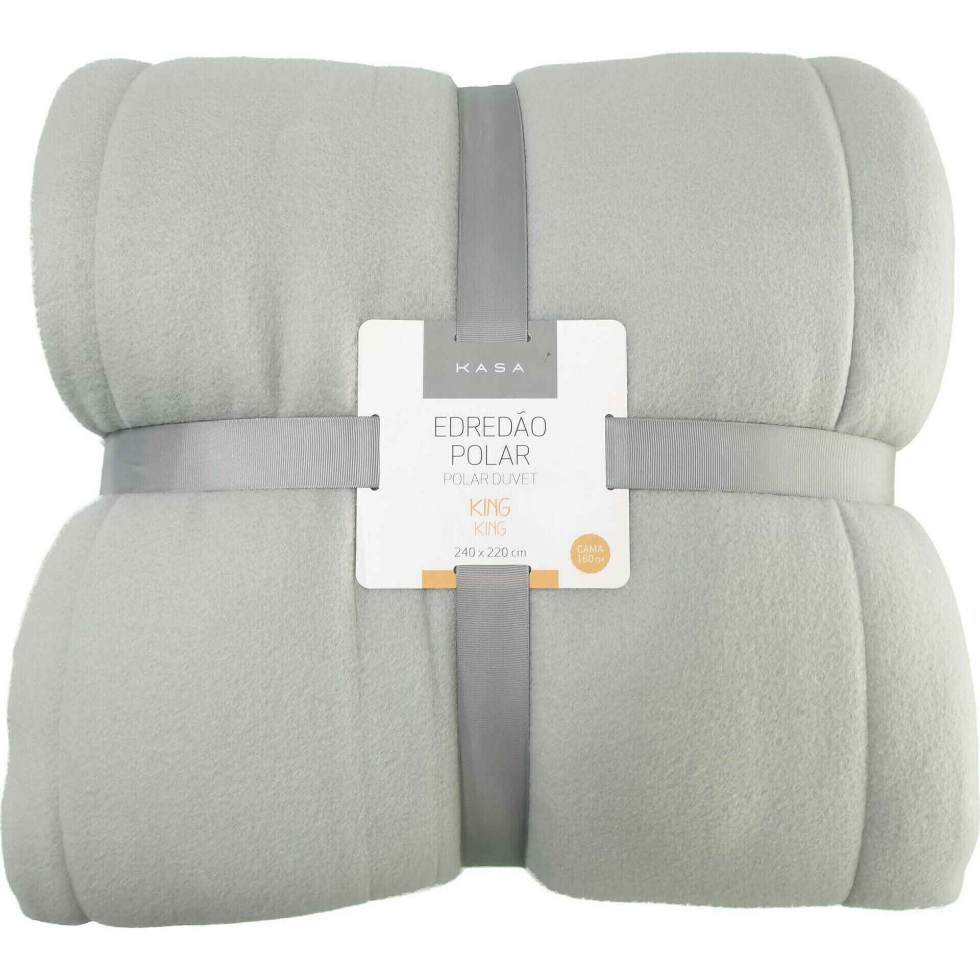 Edredão Polar Liso Cinza