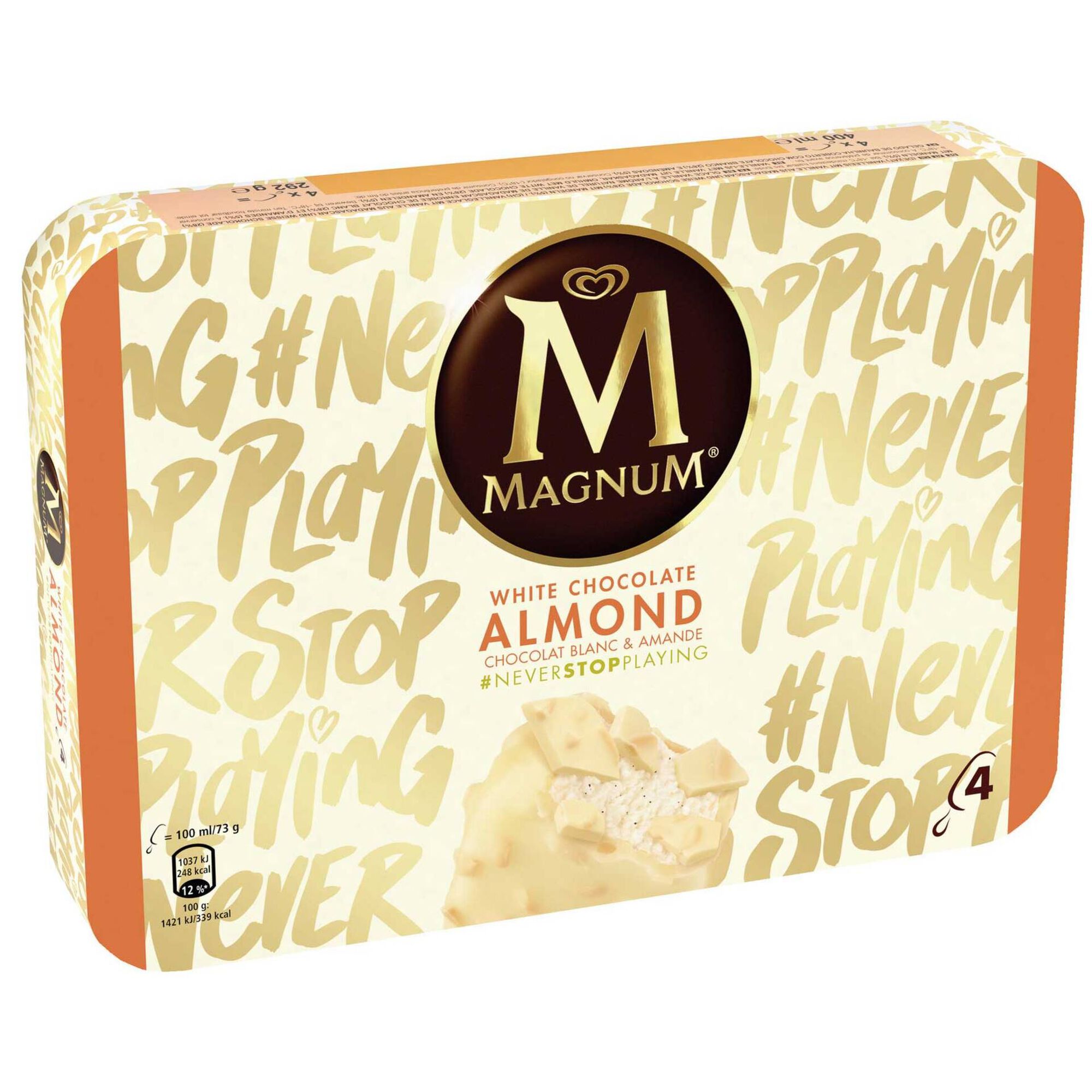 Gelado de Chocolate Branco com Amêndoa Gelado de Chocolate Branco com Amêndoa