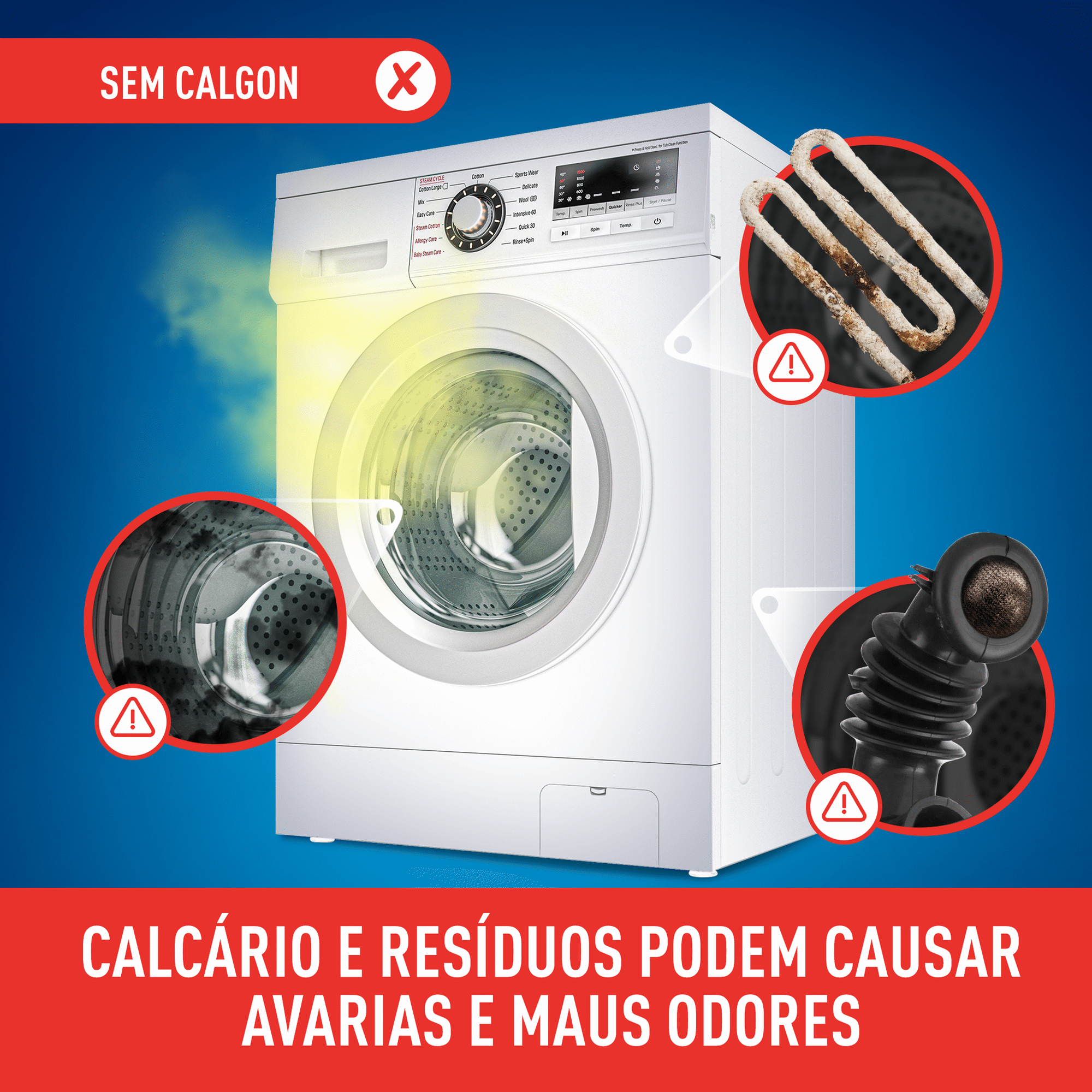 Descalcificador Máquina Roupa Gel 4 em 1