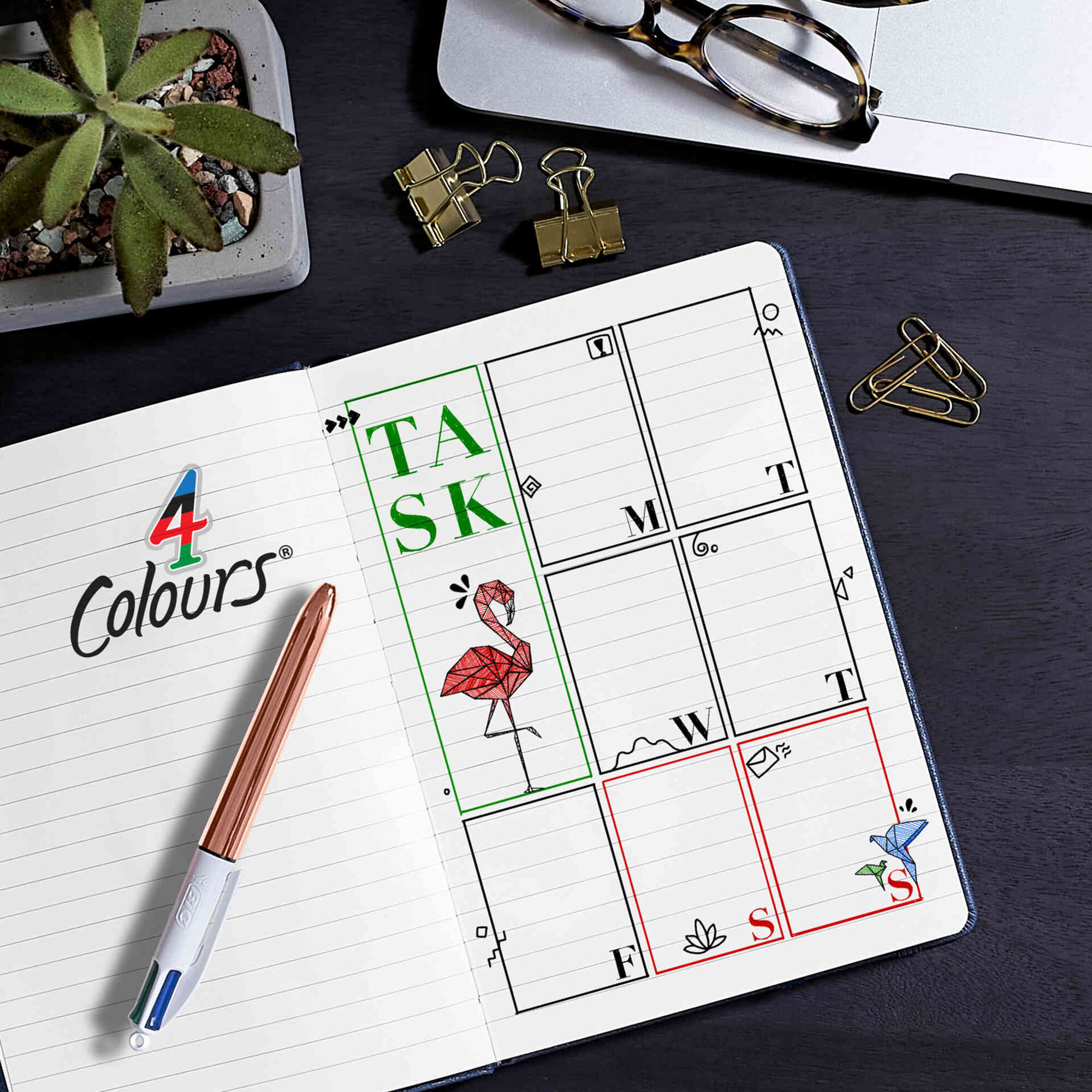 Esferográfica Colours Shine 4 Cores