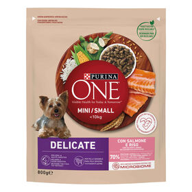 Ra&ccedil;&atilde;o para C&atilde;o Adulto Mini Delicate Salm&atilde;o e Arroz Purina One Mini