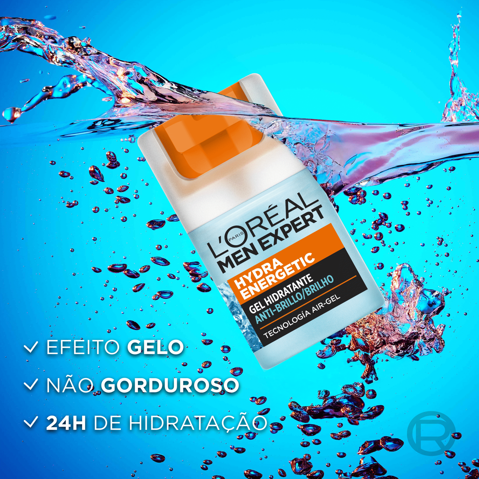 Gel de Rosto Hydra Energetic L'Or&eacute;al Paris Men Expert