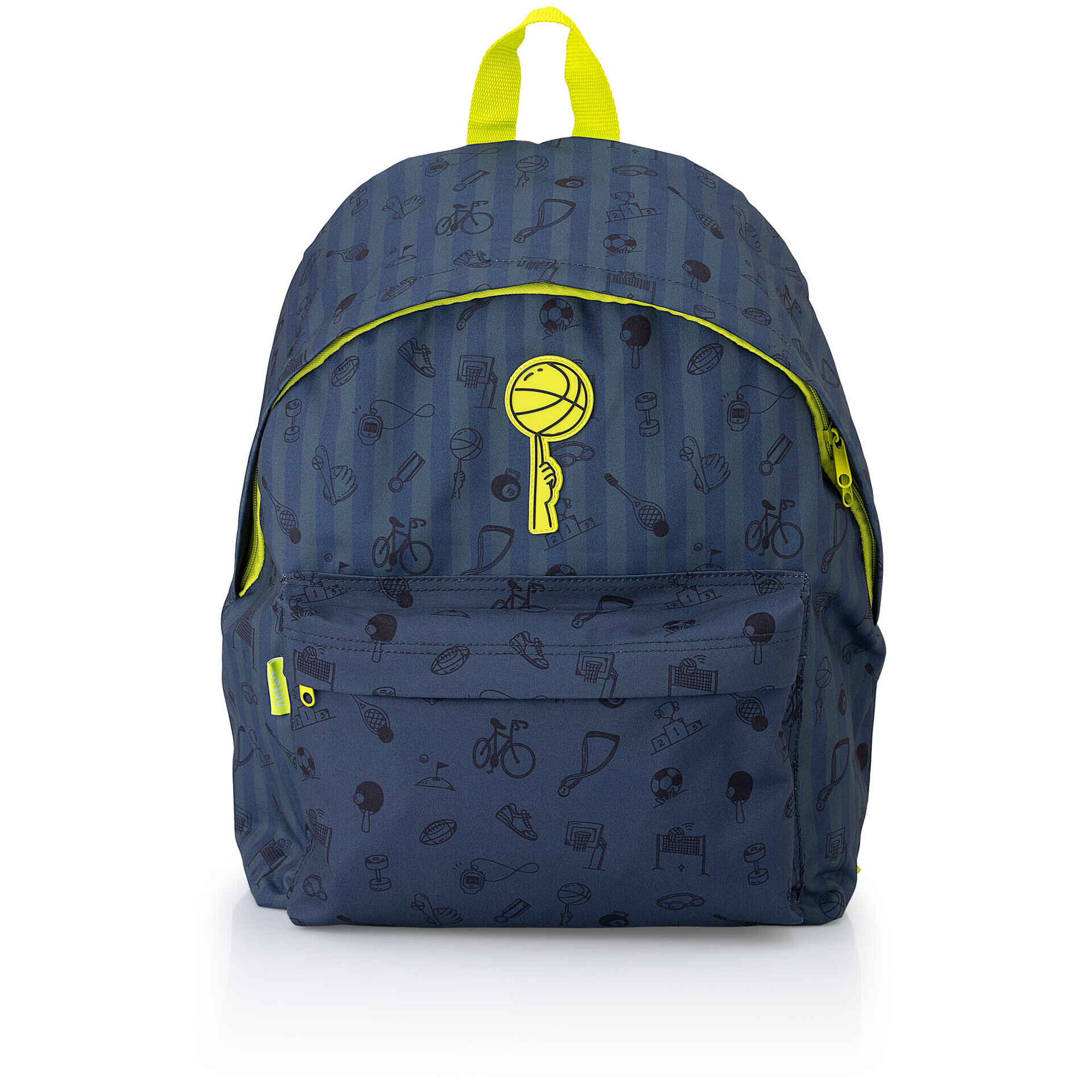 Mochila Almofadada Sporty Azul e Amarela