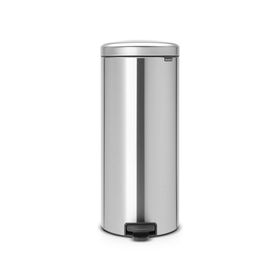 Balde de Lixo com Pedal A&ccedil;o Inoxid&aacute;vel 30L Prateado NewIcon Brabantia