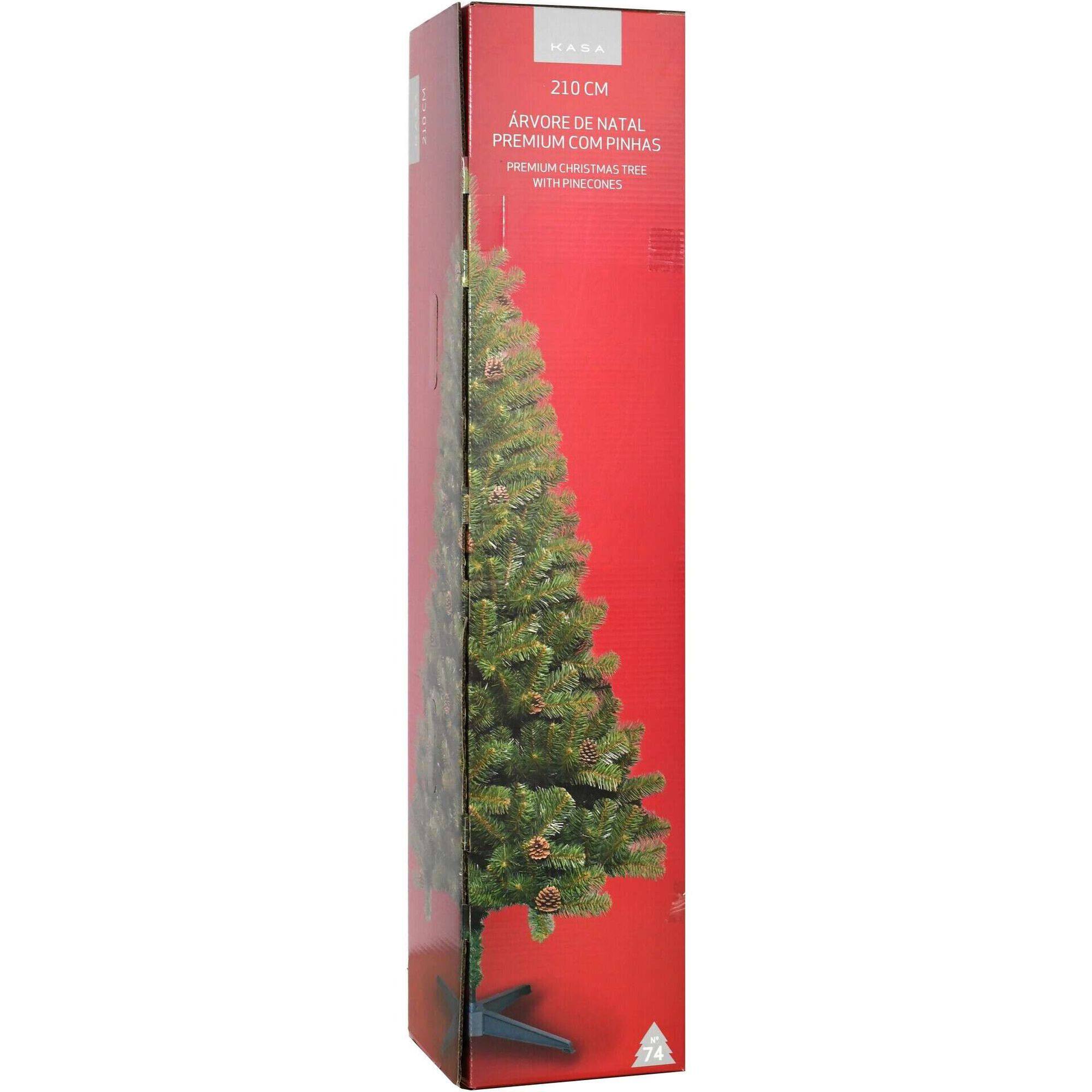 &Aacute;rvore de Natal Premium N&ordm;74 Pinhas 210cm Kasa
