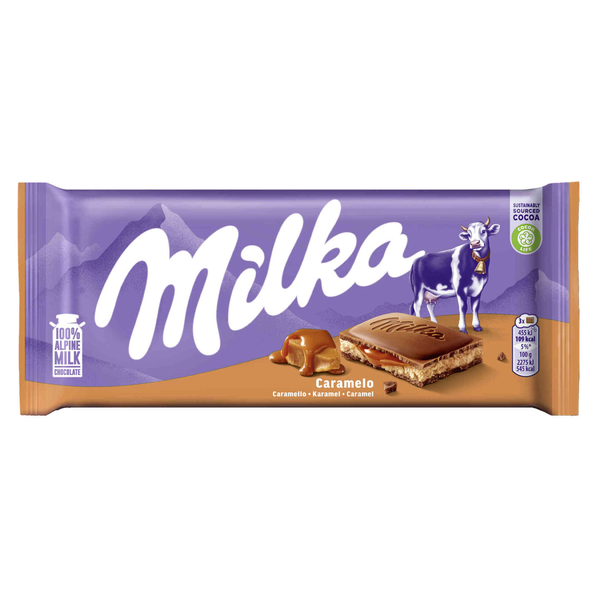 Tablete de Chocolate de Leite e Caramelo