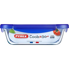 Caixa Herm&eacute;tica Vidro 800ml Cook&Go Pyrex