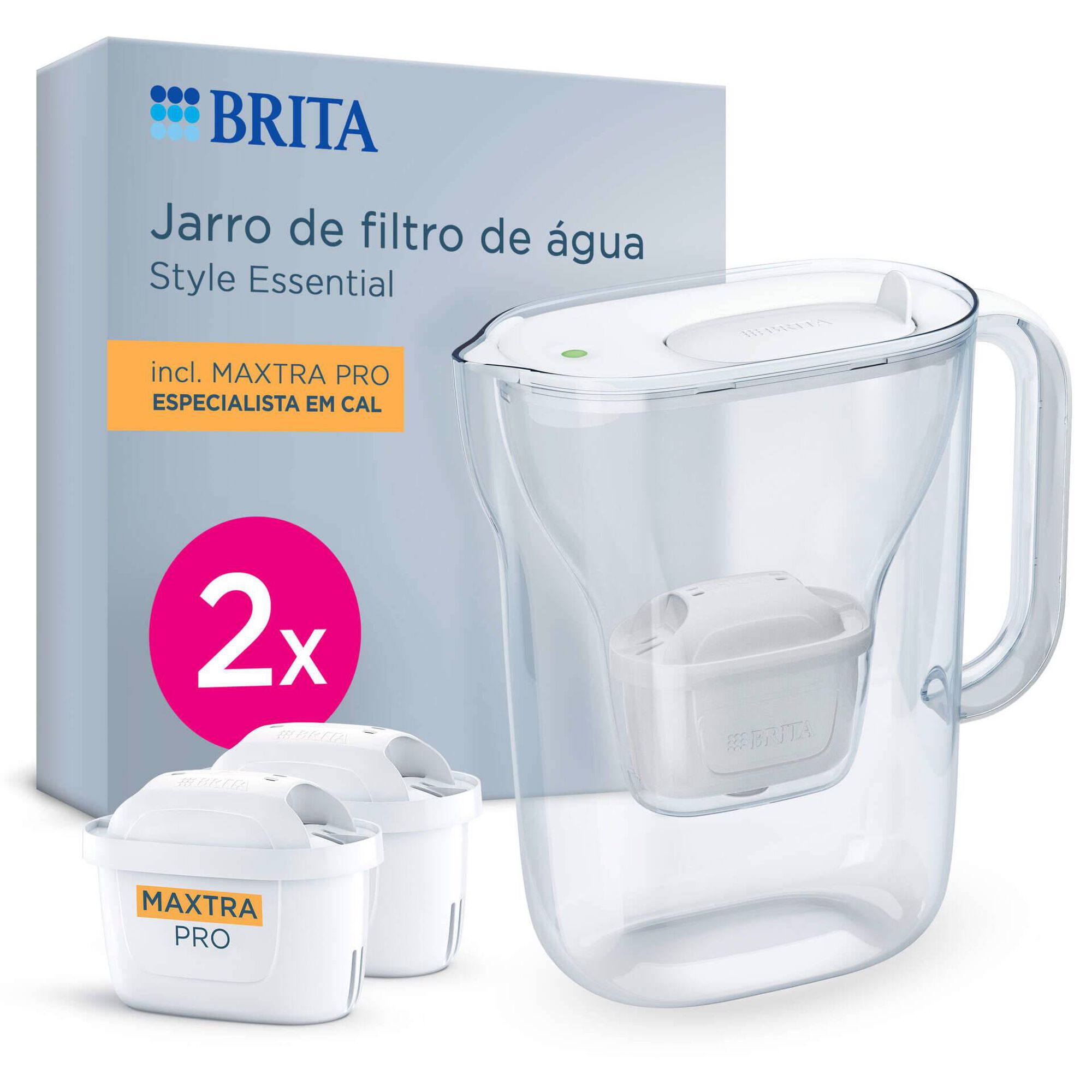 Jarro de Filtro de &Aacute;gua Style Essential Expert Calc&aacute;rio Brita
