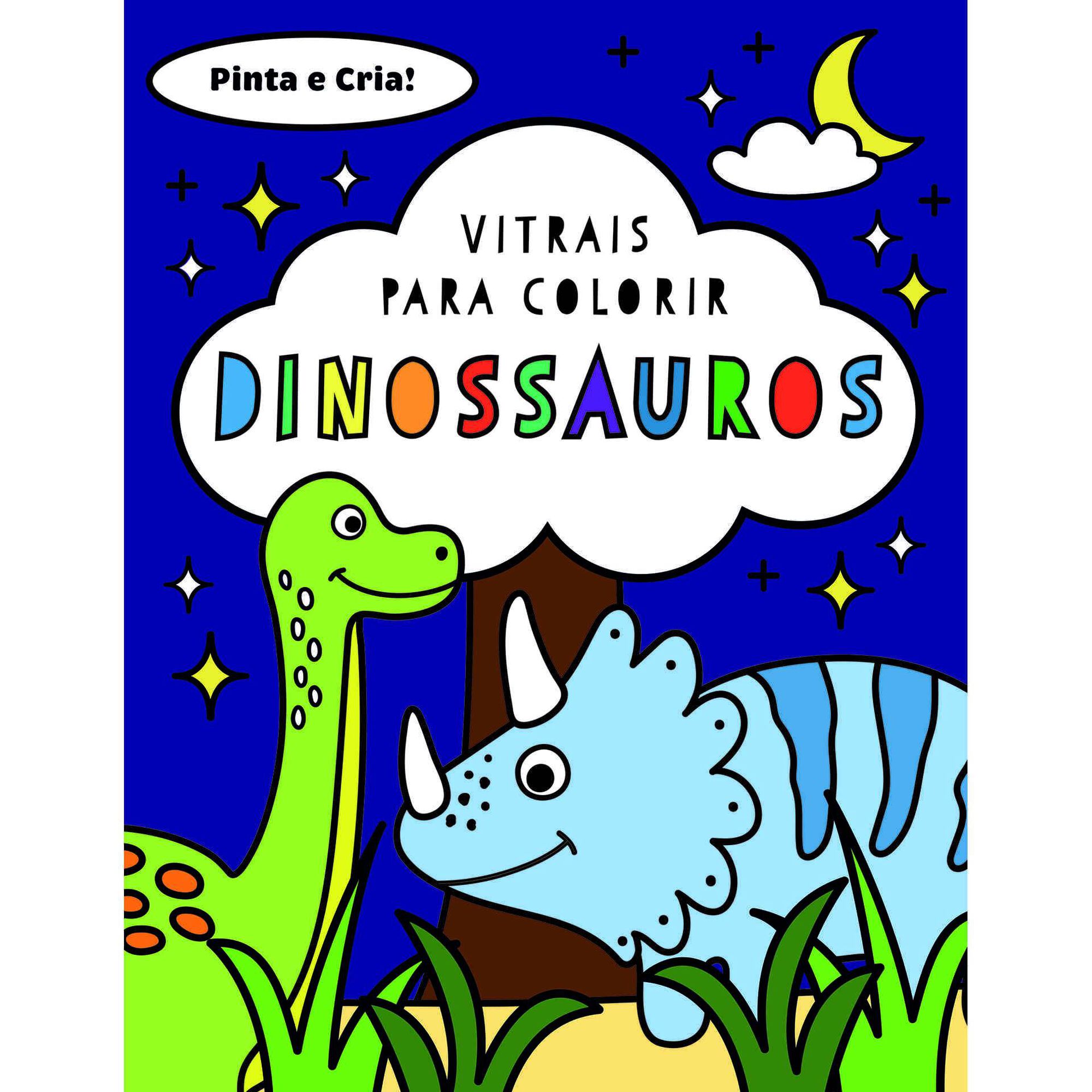Vitrais para Colorir - Dinossauros de Emma Smith