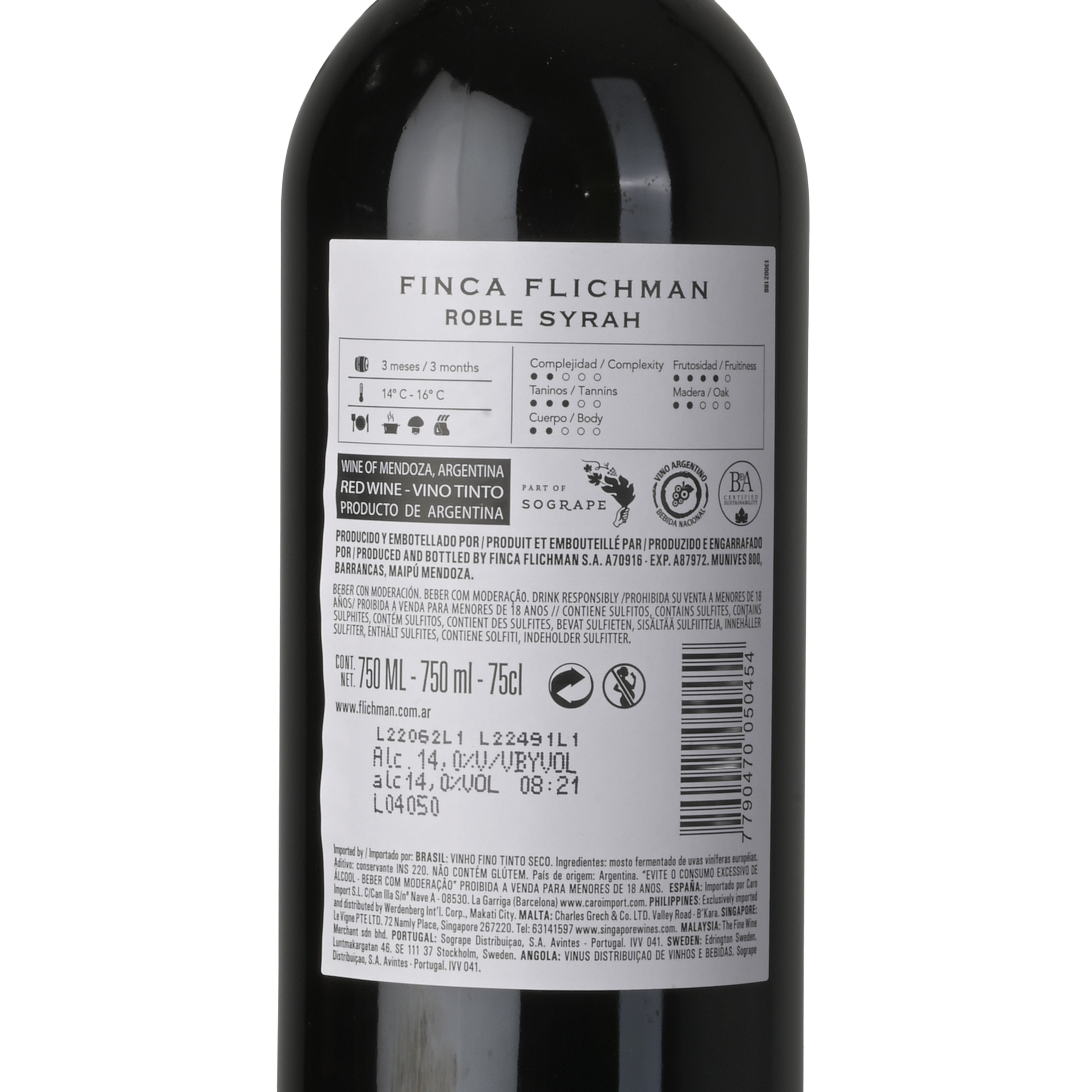 Finca Flichman Syrah Roble Argentino Vinho Tinto